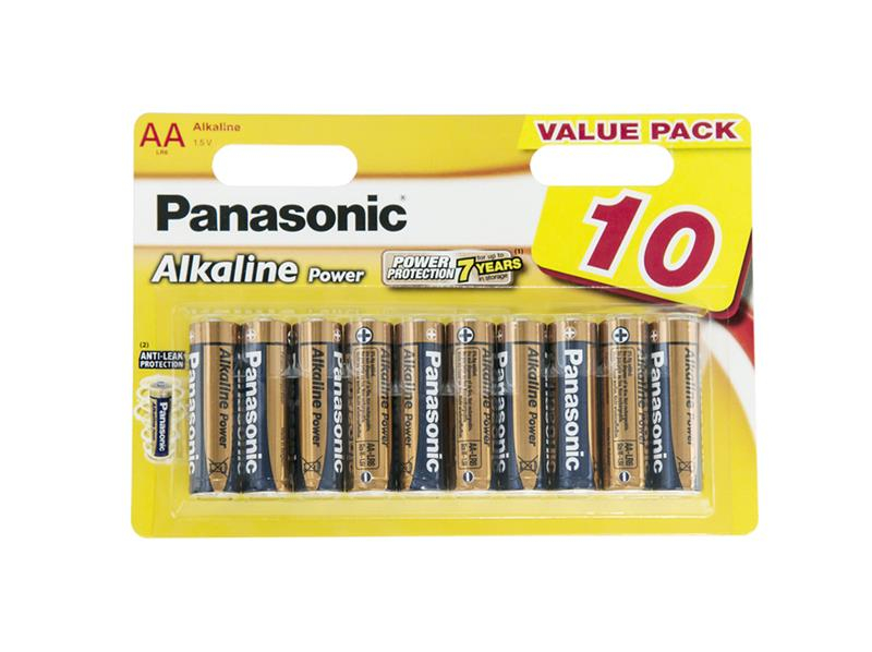  Panasonic Alkaline Power AA BLI 10 (LR6REB/10BW)