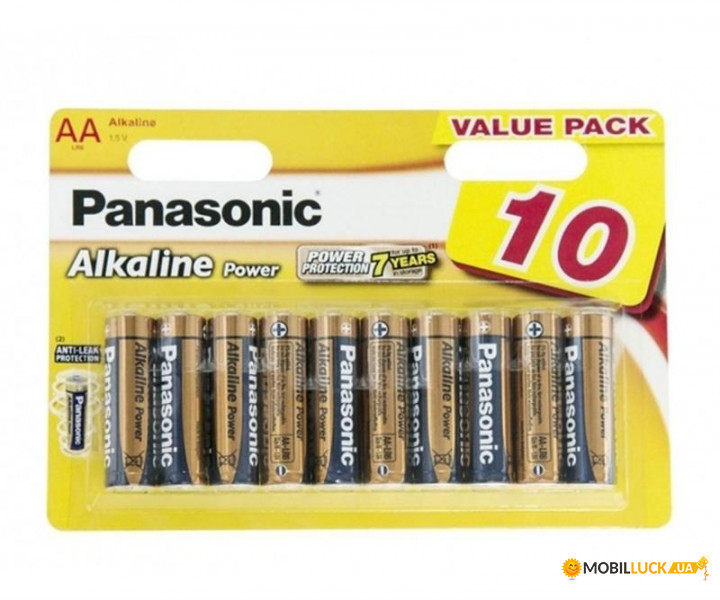 Panasonic Alkaline Power AA/LR06 BL 10 
