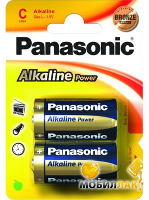  Panasonic alkaline power D LR20REB/2BP,  2 (BATT-PAN-LR20REB-2BP)
