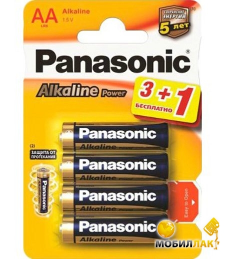  Panasonic LR06 Alkaline Power 1x4 .