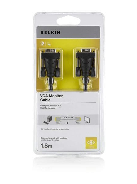  Belkin VGA HDDB15M/M 1.8  Black (F2N028bt1.8M)