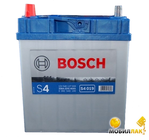   Bosch S4 Silver S4019 12v L EN330 40Ah Asia  