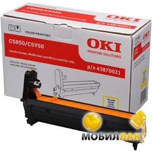  OKI C5850/5950, Yellow, 20000 Pages (43870021)