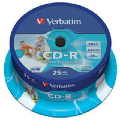  Verbatim CD-R 700Mb 52x Cake 25 Print (43439)