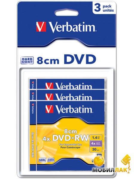  Verbatim DVD+RW Mini 1,4GB 4x Slim Case 3 (43594)