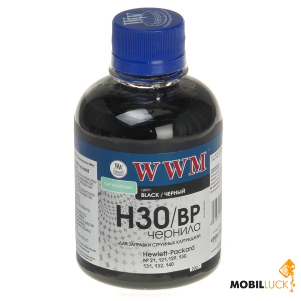  WWM  HP C8767/C8765/C9362 200 Black Pigmented (H30/BP)