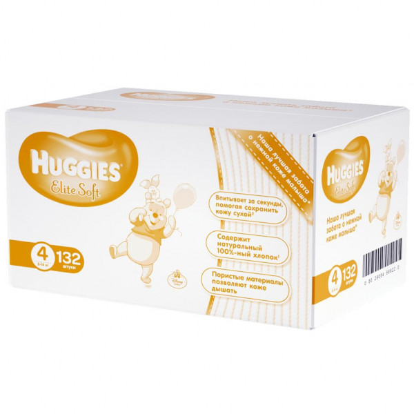  Huggies Elite Soft 4 132  (5029054566220)