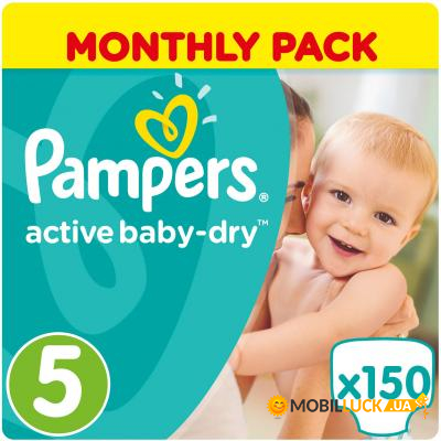  Pampers Active Baby-Dry Junior  5 (11-18 ), 150 . (8001090172594)