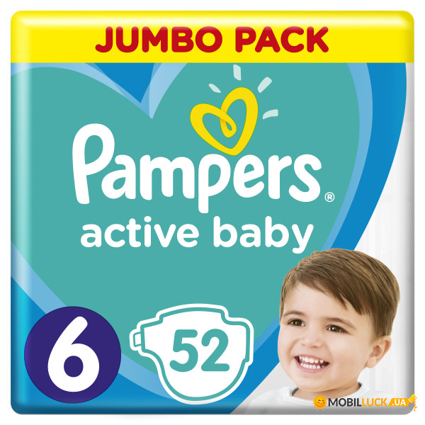   Pampers Active Baby Extra Large 13-18  52 
