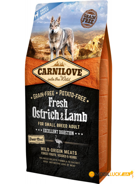    Carnilove Fresh Ostrich & Lamb Excellent Digestion 6  (170870/7496)