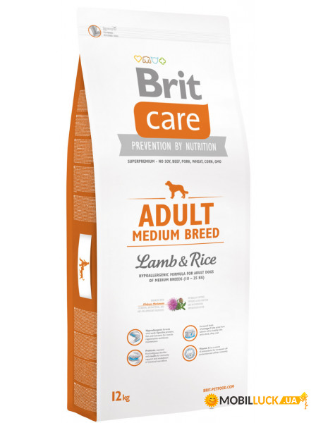    Brit Care Adult Medium Breed Lamb & Rice 12  (132709 /9928)