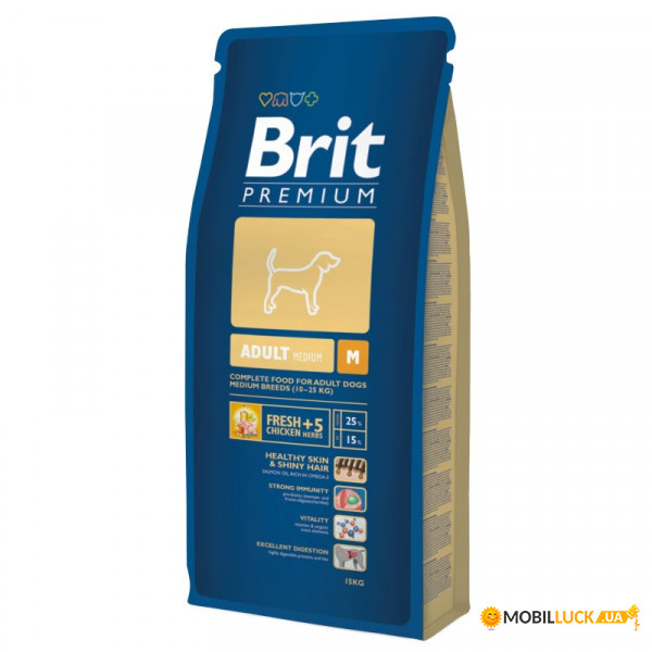    Brit Premium Dog Adult M 15 kg