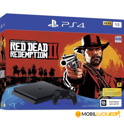   Sony PlayStation 4 Slim 1Tb Black (+Red Dead Redemption 2) (9760016)