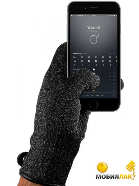  Mujjo Refined Touchscreen Gloves Black XL (MUJJO-GLKN-004-XL)