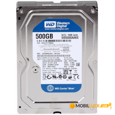   Western Digital Blue 500GB 7200rpm 3.5 SATAIII 16MB (WD5000AAKX) Refurbished