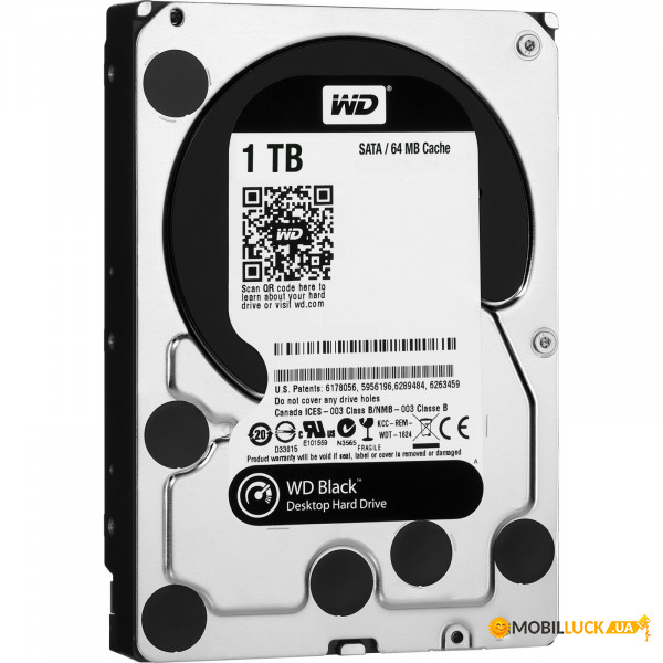   Western Digital HDD SATA 1.0TB Black 7200rpm 64MB (WD1003FZEX) Refurbished