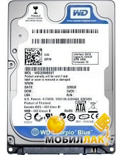   Western Digital Blue 320GB 5400rpm 8MB WD3200LPVX 2.5