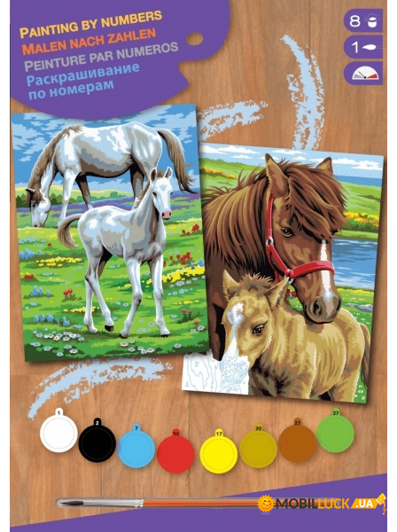    Sequin Art PAINTING BY NUMBERS JUNIOR-PAIRS Horses SA0215