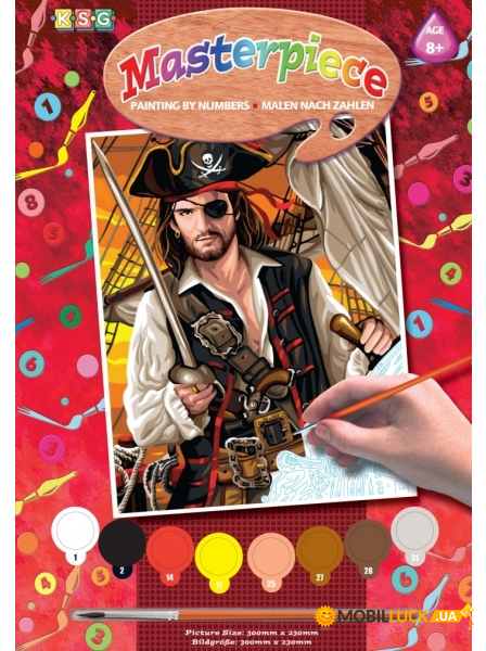    Sequin Art PAINTING BY NUMBERS JUNIOR Pirate SA1108