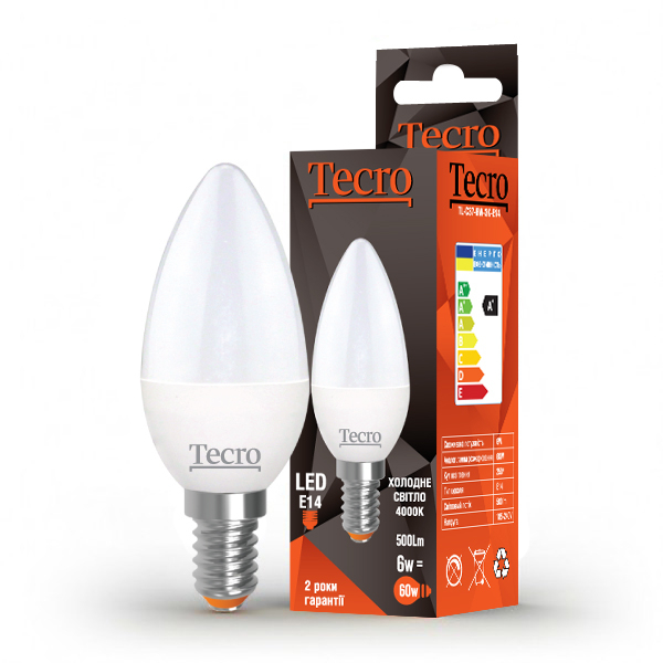  LED Tecro TL-C37-6W-4K-E14 6W 4000K E14
