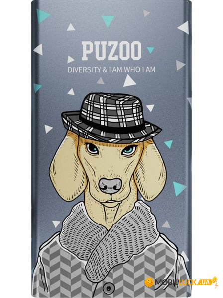  PUZOO Artdog  Power Bank 11000Mah  Grey Ravan