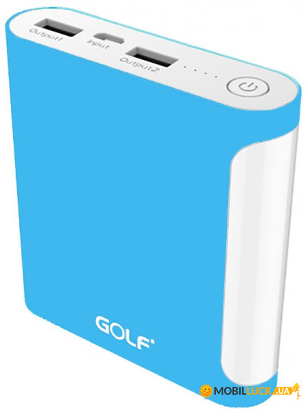   Golf Power Bank 10000 mAh GF-D14GB 3.1A Li-pol Blue