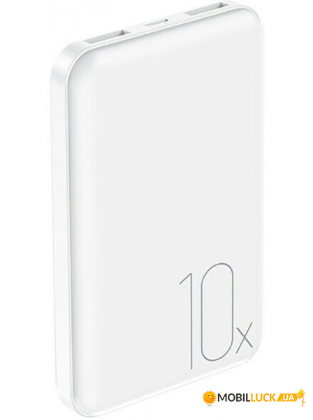   Usams US-CD70 Dual USB Mini Power Bank 10000mAh White