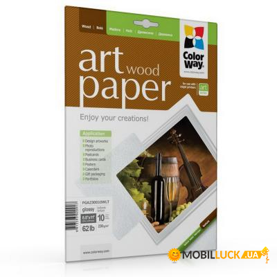  ColorWay Letter (216x279mm) ART Glossy Wood (PGA230010WLT)