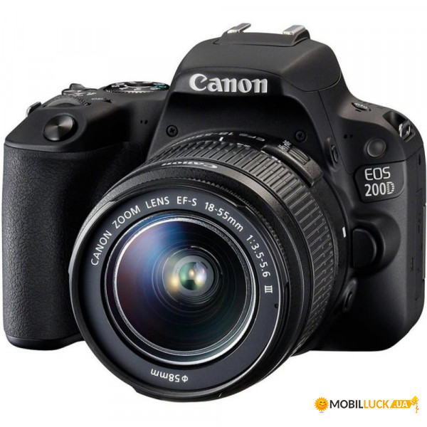  Canon EOS 200D kit (18-55mm) EF-S IS STM black