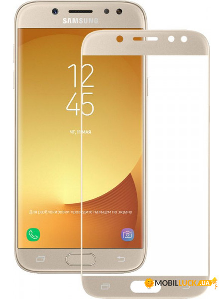   Mocolo 2.5D Full Cover Tempered Glass Samsung Galaxy J7 (J730F) 2017 Gold