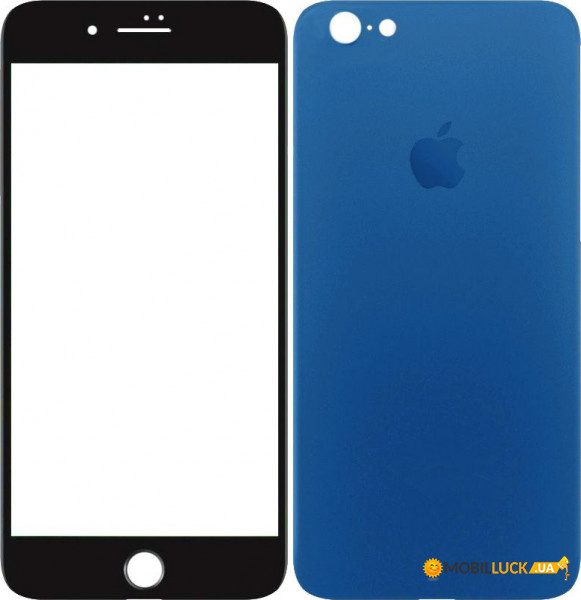   Toto 2,5D Full cover Tempered Glass front and back for iPhone 6/6S Blue