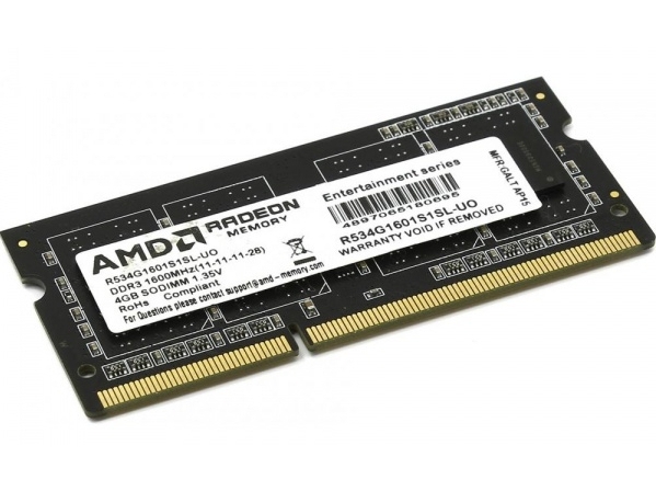   AMD 4Gb DDR3 1600 MHz Sodimm (R534G1601S1S-U)