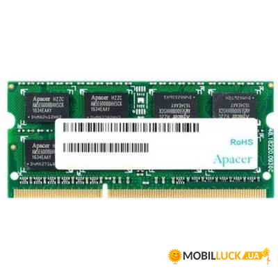     Apacer SoDIMM DDR3L 2GB 1600 MHz (AS02GFA60CAQBGJ)
