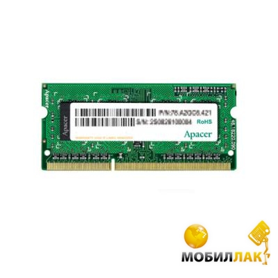   Apacer SoDIMM DDR3 8GB 1600 MHz (AS08GFA60CATBGC)