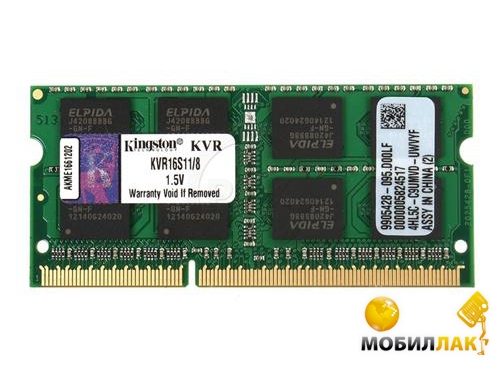  Kingston SO-DIMM DDR3 8Gb 1600MHz (KVR16S11/8)