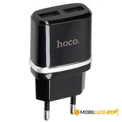   Hoco C12 2xUSB 2.4A Black (65596)