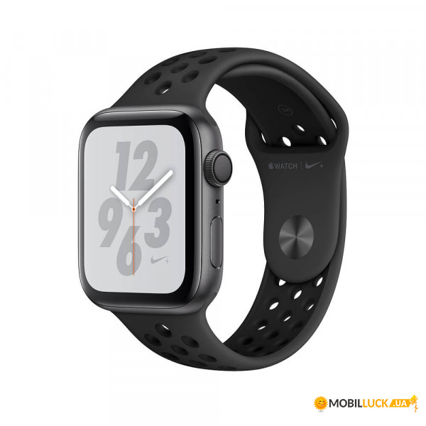 - Apple Watch Nike+ Series 4 GPS 44mm Gray Alum. w. Anthracite/Black Nike Sport b. Gray Alum. (MU6L2)