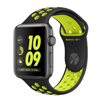 - Apple Watch Series 2 38  Nike+ Space Gray Aluminum Case with Black/Volt Nike Sport Band (MP082)
