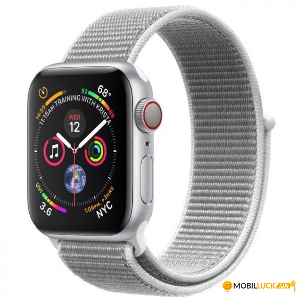 - Apple Watch Series 4 GPS 44mm Silver Alum. w. Seashell Sport l. Silver Alum. (MU6C2)