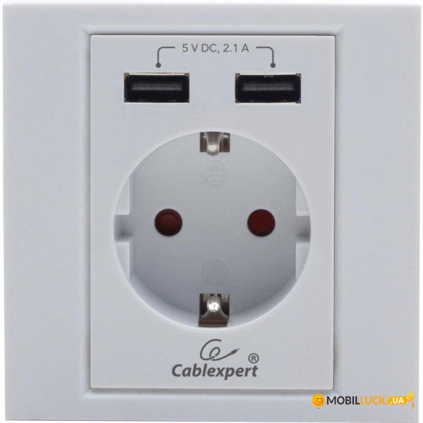  Cablexpert USBx2  2.1A (MWS-ACUSB2-01)