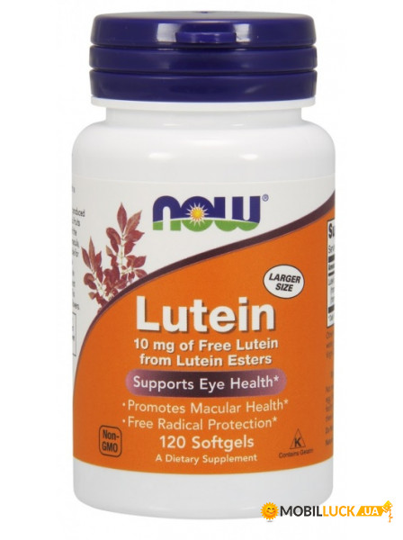   NOW Lutein 10 mg Softgels 120  (4384301214)