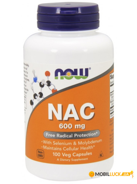   NOW NAC 600 mg Veg Capsules 100  (4384301218)