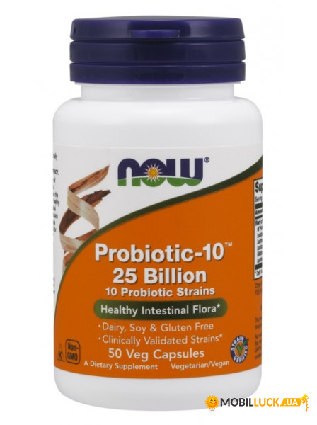   NOW Probiotic-10 25 Billion Veg Capsules 50  (4384301407)