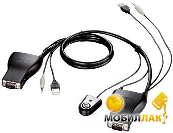 KVM- D-Link KVM-221 2port USB w/cables w/audio