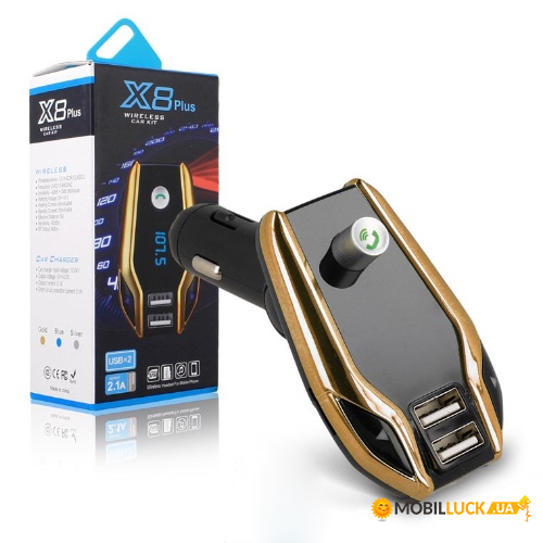 FM   Bluetooth FM MOD X8 Plus black-gold
