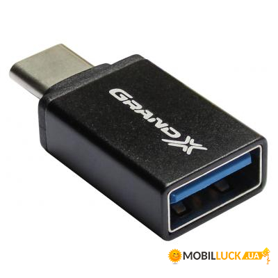  Grand-X USB Type-C(BM)-USB 3.0(AF) Black (AD-112)