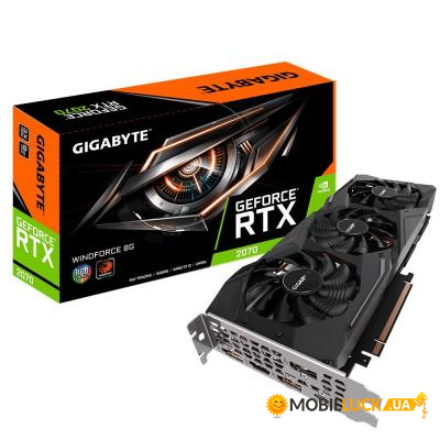  Gigabyte GeForce RTX2070 8192Mb WINDFORCE OC (GV-N2070WF3-8GC)