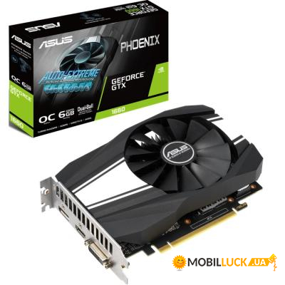  Asus GeForce GTX1660 6144Mb Phoenix OC (PH-GTX1660-O6G)
