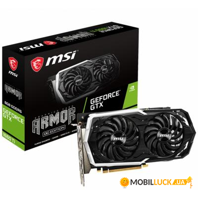  MSI GeForce GTX1660 6144Mb ARMOR OC (GTX 1660 ARMOR 6G OC)