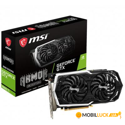  MSI GeForce GTX1660 Ti 6144Mb ARMOR OC (GTX 1660 TI ARMOR 6G OC)